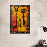 African Tribal Art: The 3 wise ones - Premium Framed Poster - #wall_art_masterpiece#