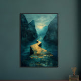 Surreal Art: I Walk A Lonely Road - Wanderlust Series 03 - Premium Framed Poster - #wall_art_masterpiece#