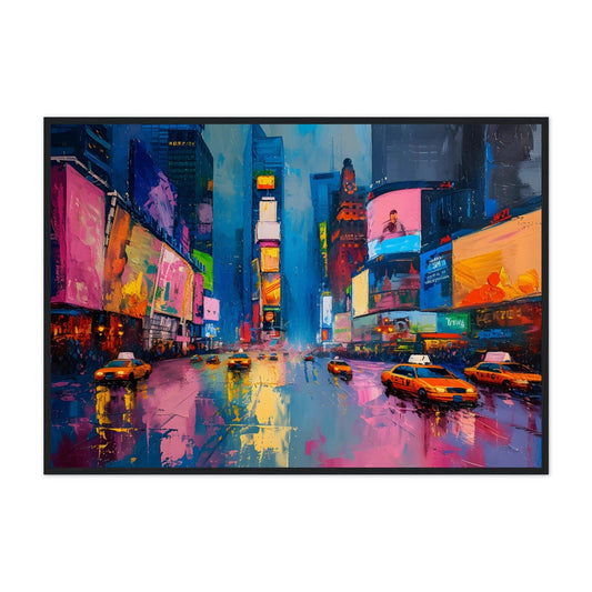 Abstract Art: New York City - Premium Framed Poster - #wall_art_masterpiece#