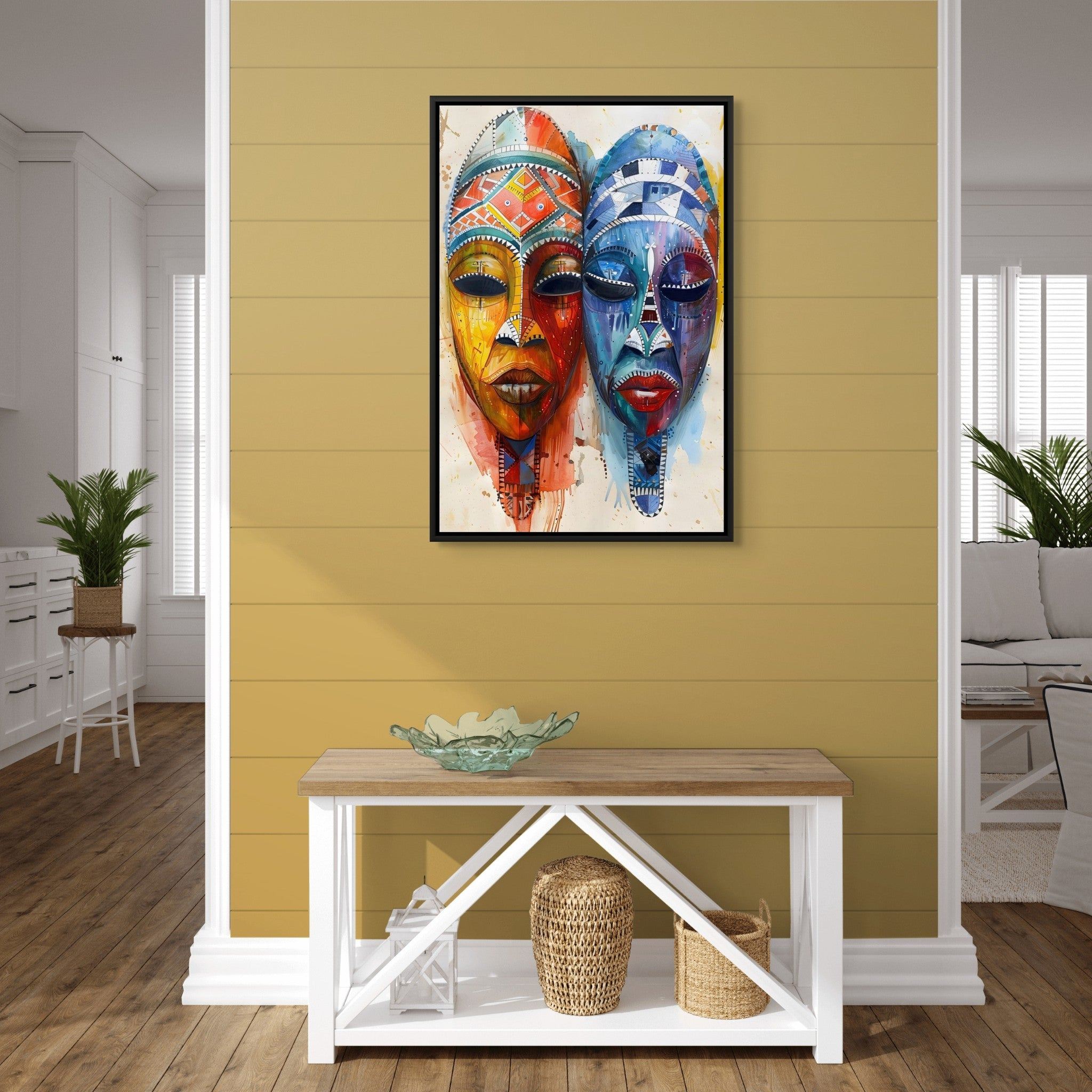 African Essence - Framed Canvas - #wall_art_masterpiece#