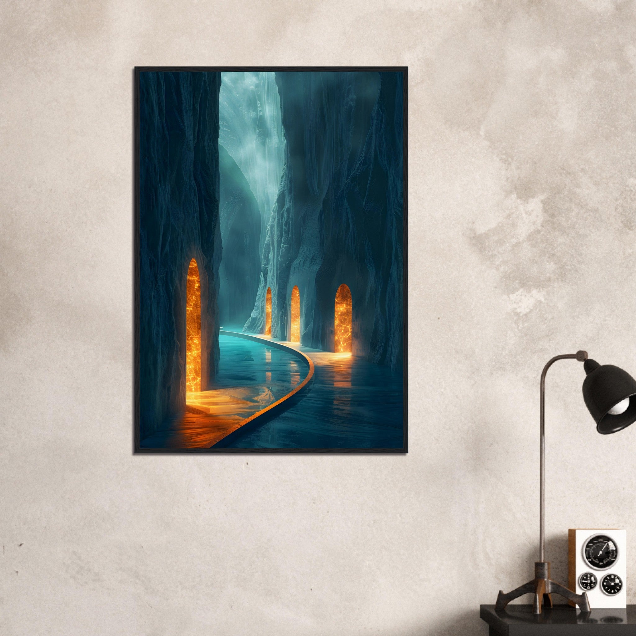 Surreal Art: Pathway to Prosperity - Premium Framed Poster - #wall_art_masterpiece#