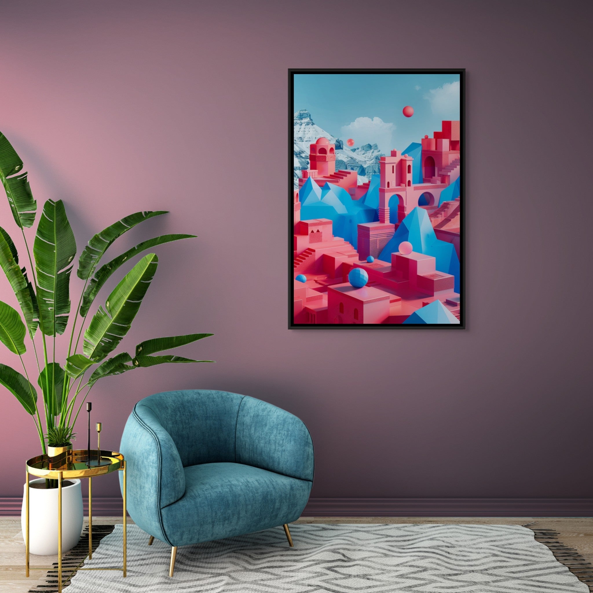 Surreal Architecture 06 - Framed Canvas - #wall_art_masterpiece#