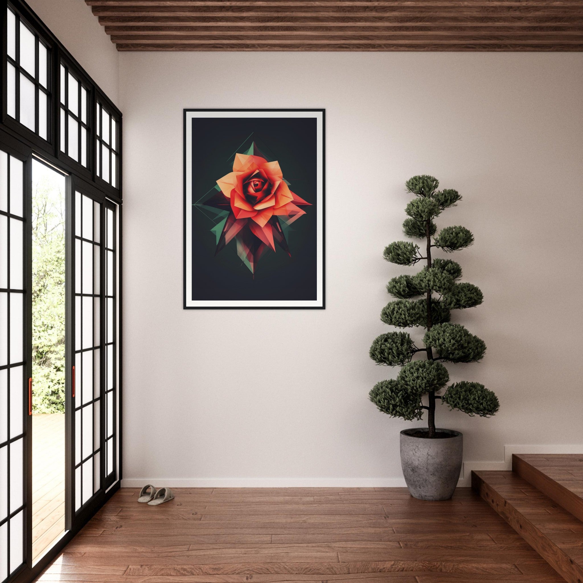 Abstract Rose 3 - Premium Framed Poster - #wall_art_masterpiece#