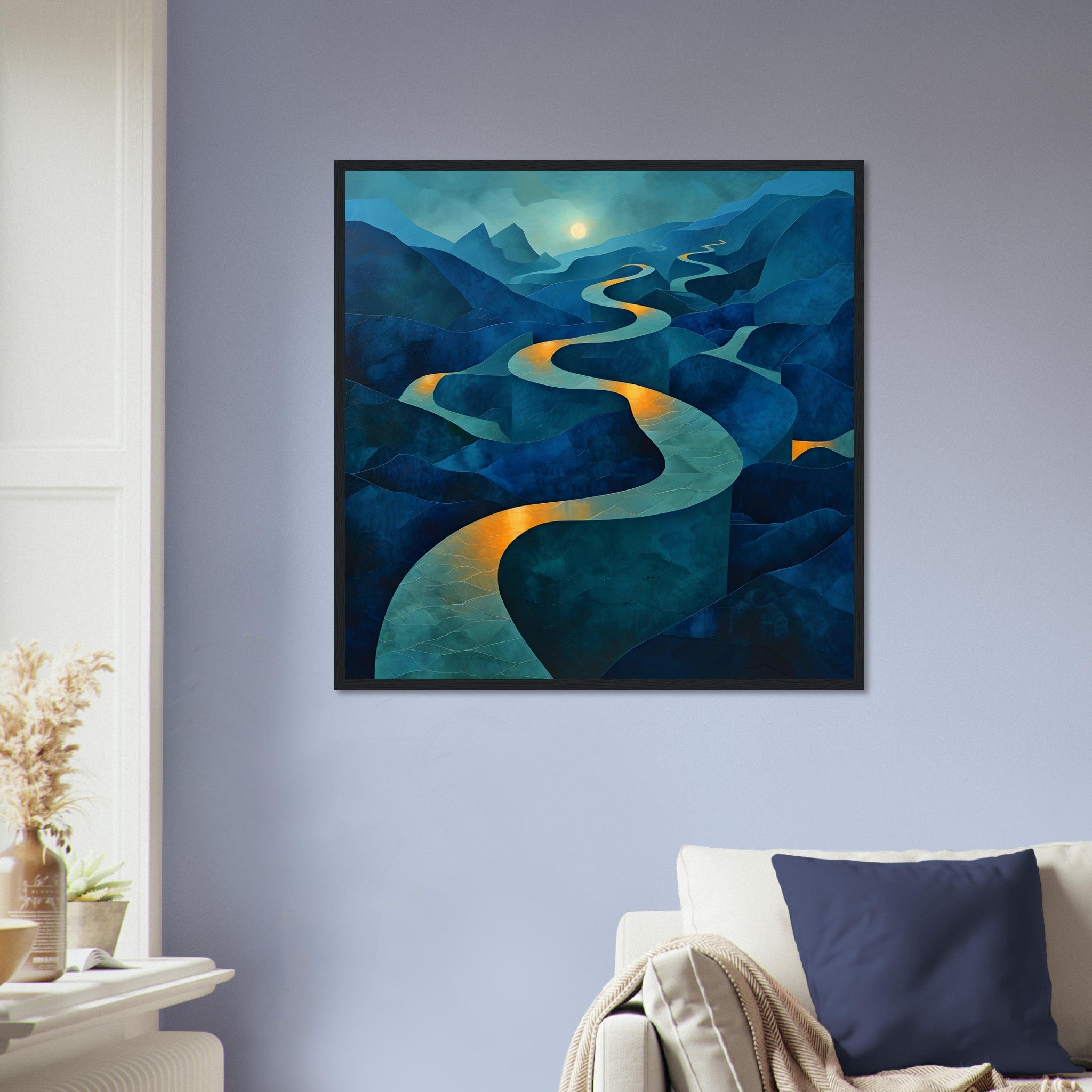 Surreal Art: A Rocky Road - Wanderlust Series 04 - Premium Framed Poster - #wall_art_masterpiece#