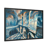 City Scape Illusion - Framed Canvas - #wall_art_masterpiece#