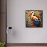 A Stork DIpped In Paint - Premium Framed Poster - #wall_art_masterpiece#