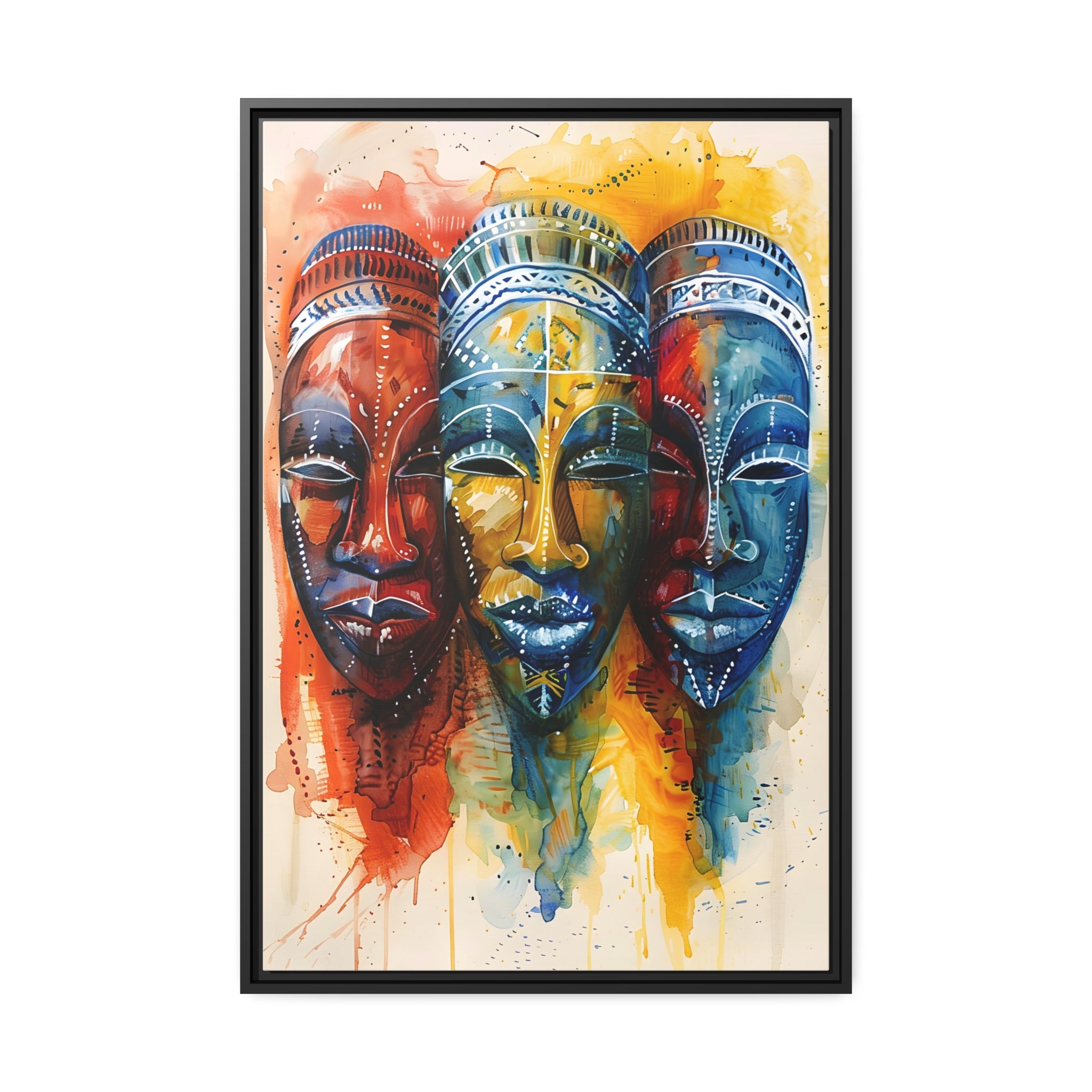 African Essence 3 - Framed Canvas - #wall_art_masterpiece#