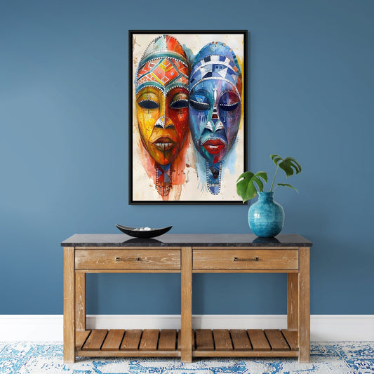 African Essence - Framed Canvas - #wall_art_masterpiece#