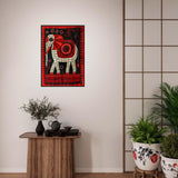 African Tribal Art: Elephant Blanket Style 01 - Premium Framed Poster - #wall_art_masterpiece#