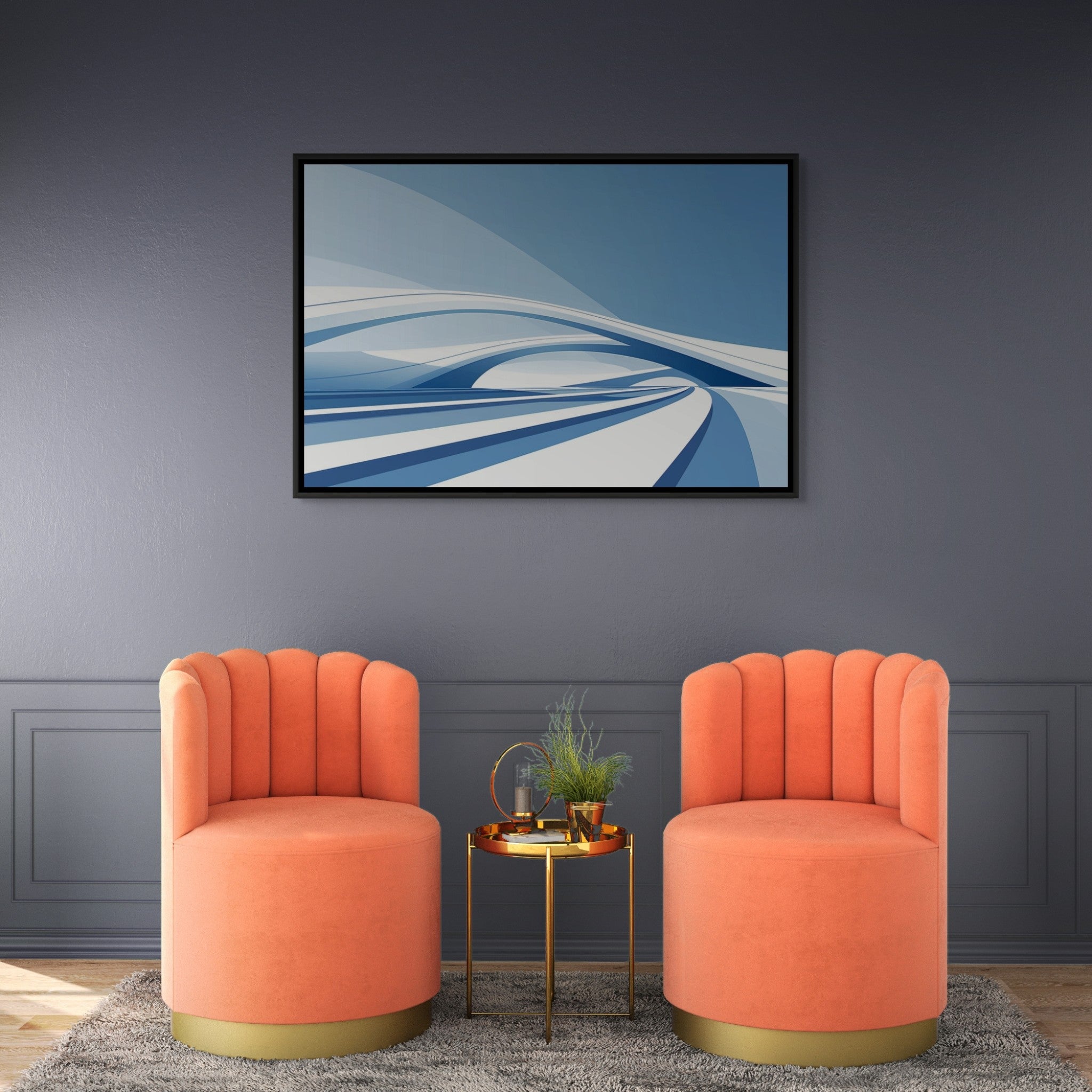 Azure Arch - Framed Canvas - #wall_art_masterpiece#