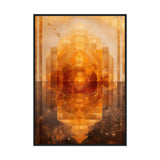 Abstract Art: Golden Geometry - Premium Framed Poster - #wall_art_masterpiece#