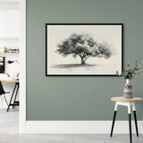 Tree Silhouette - Framed Canvas - #wall_art_masterpiece#