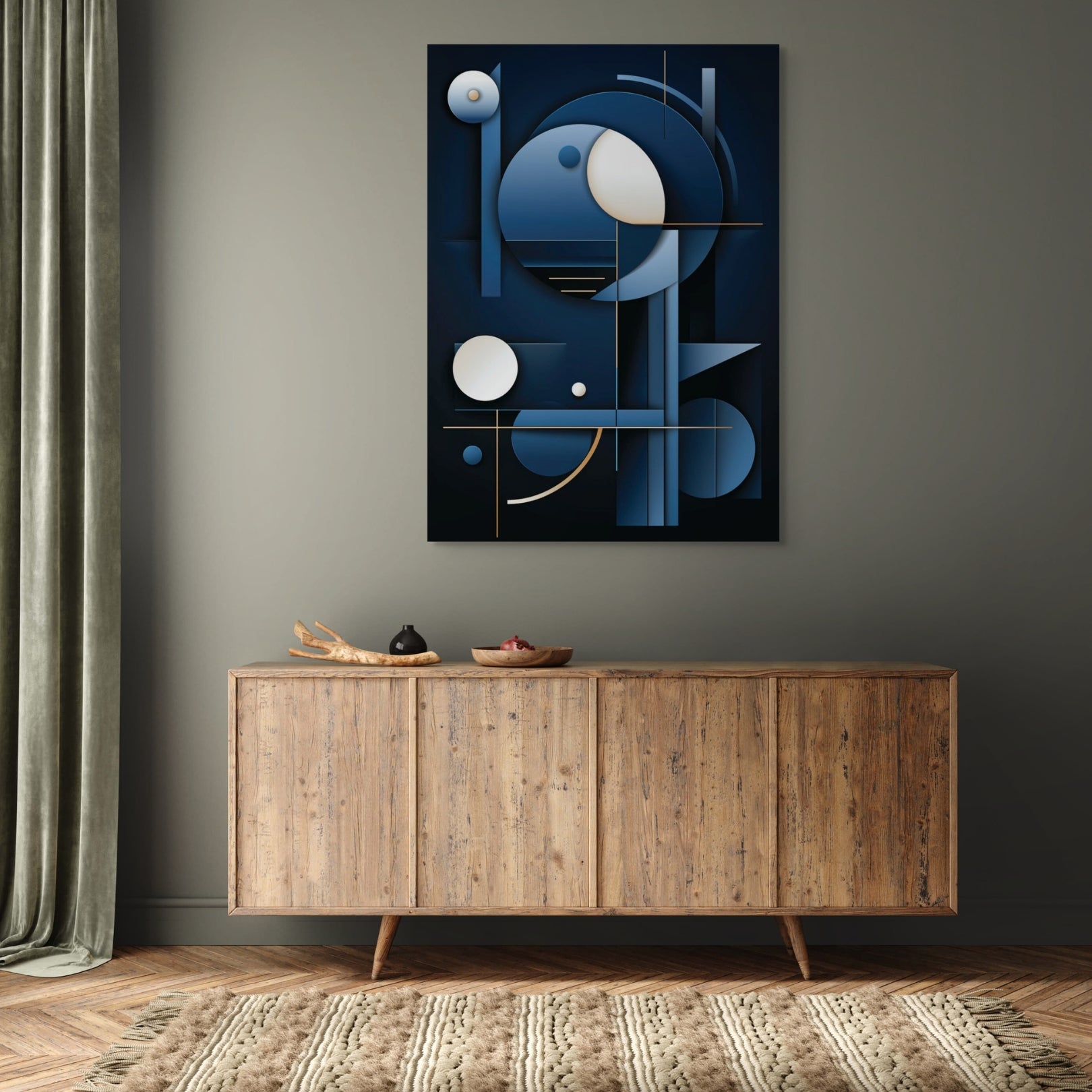 Abstract Geormetry 3 - Framed Canvas