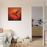 Flying Through A Crimson Sky - Premium Framed Poster - #wall_art_masterpiece#