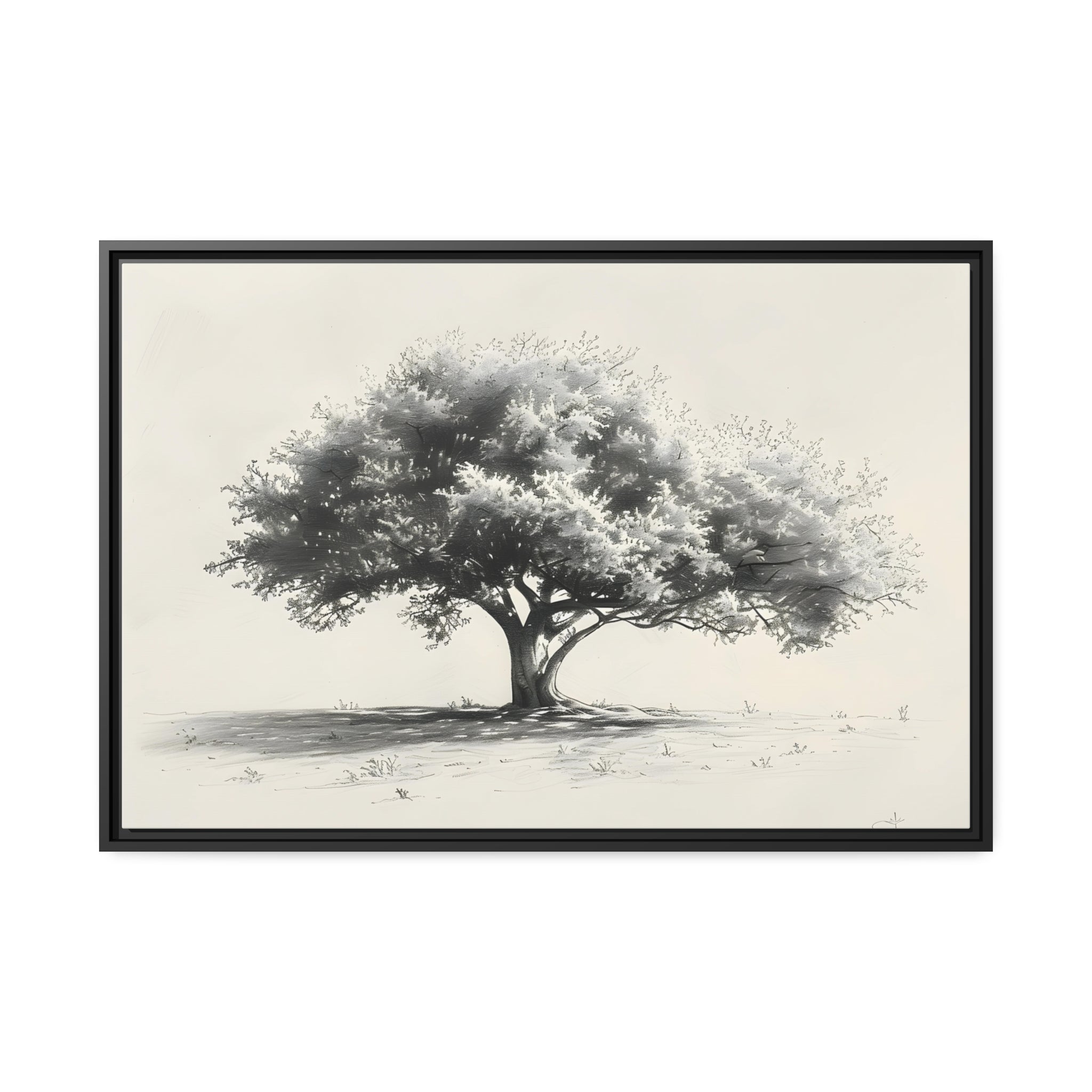 Tree Silhouette - Framed Canvas - #wall_art_masterpiece#