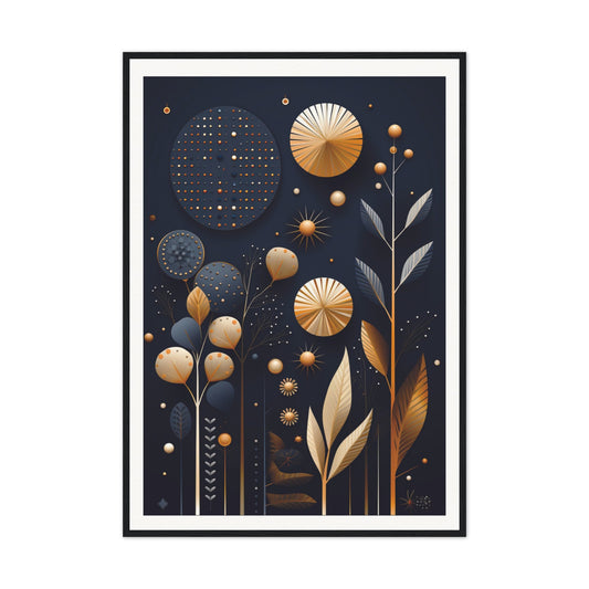 Abstract Dark Geometry 1 - Premium Framed Poster - #wall_art_masterpiece#