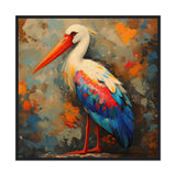 A Stork DIpped In Paint - Premium Framed Poster - #wall_art_masterpiece#