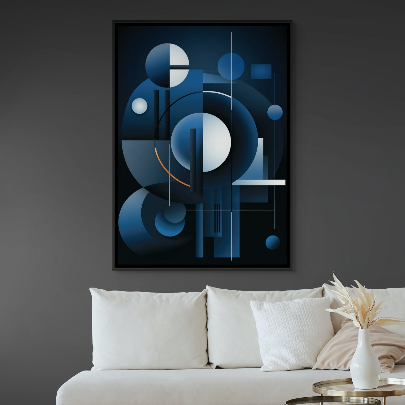 Abstract Geormetry 5 - Framed Canvas