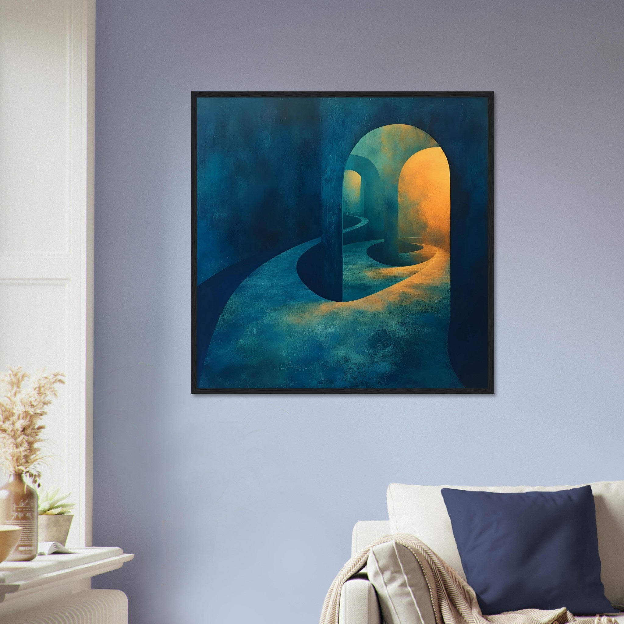 Surreal Art: The Golden Maze - Wanderlust Series 05 - Premium Framed Poster - #wall_art_masterpiece#