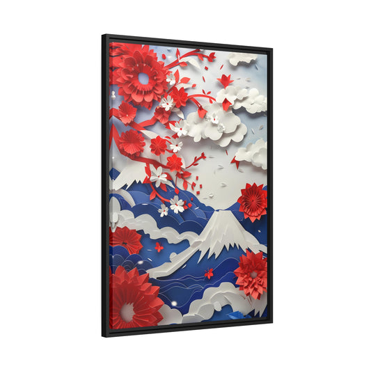 Kirigami Landscape 02 - Framed Canvas - #wall_art_masterpiece#