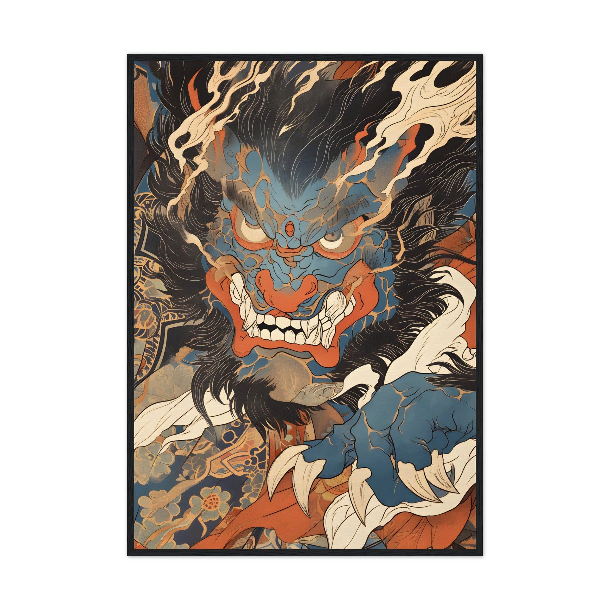 Utagawa Kuniyoshi Inspired: Oni - Premium Framed Poster - #wall_art_masterpiece#