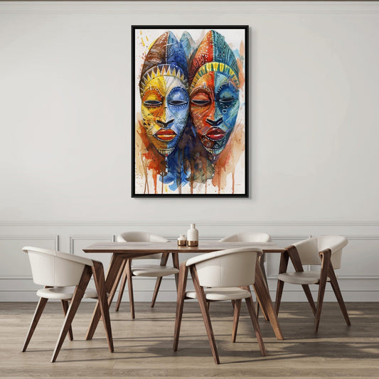 African Essence 2 - Framed Canvas - #wall_art_masterpiece#