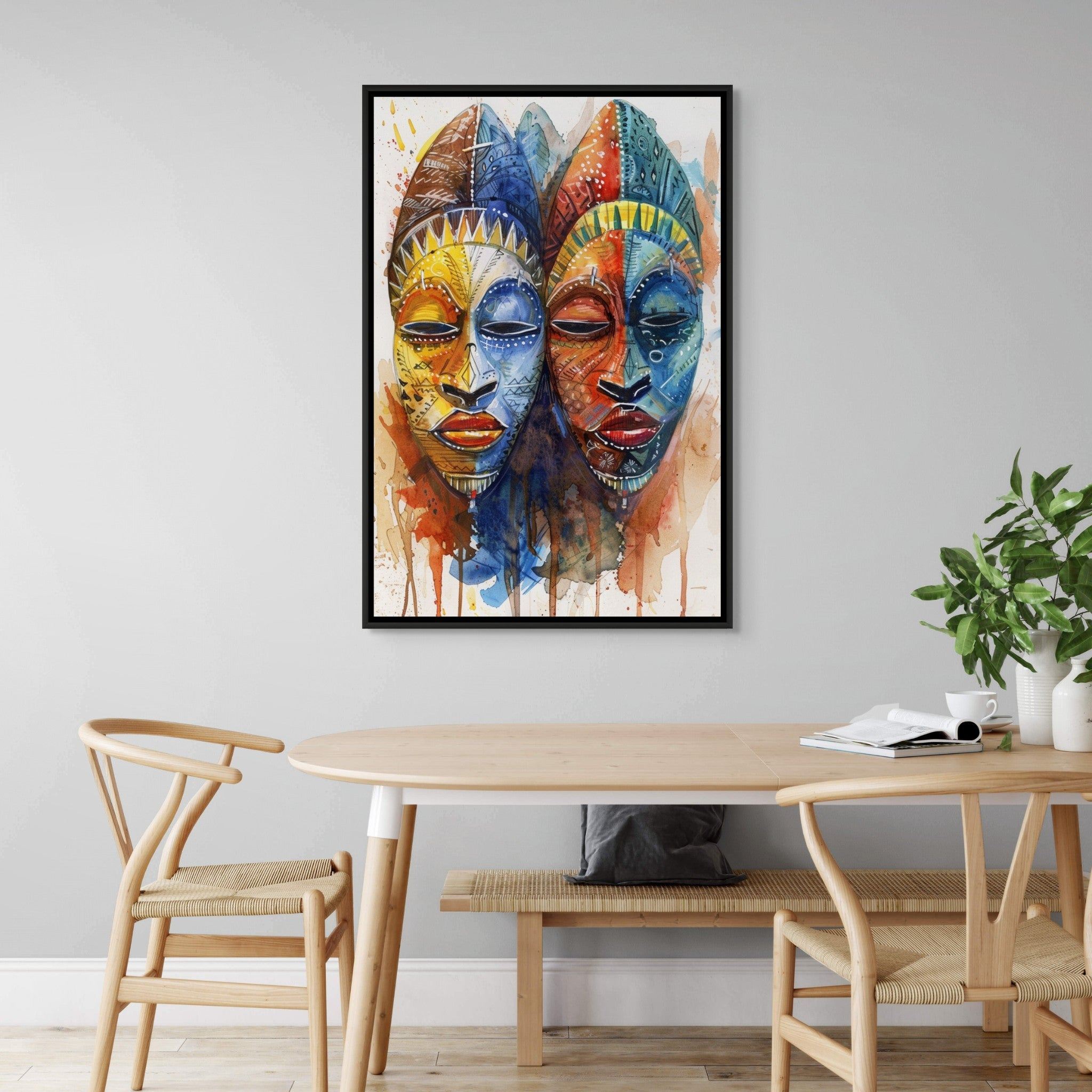 African Essence 2 - Framed Canvas - #wall_art_masterpiece#