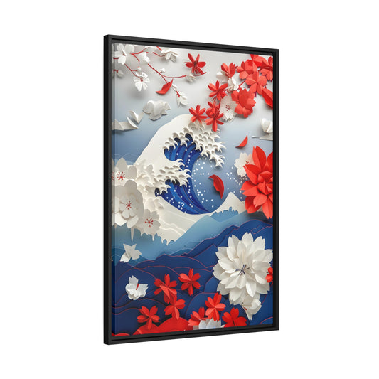 Kirigami Landscape 01 - Framed Canvas - #wall_art_masterpiece#