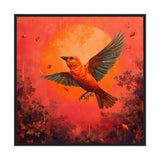 Flying Through A Crimson Sky - Premium Framed Poster - #wall_art_masterpiece#