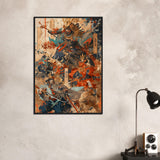 Utagawa Kuniyoshi Inspired: Abstract Samurai Art - Premium Framed Poster - #wall_art_masterpiece#