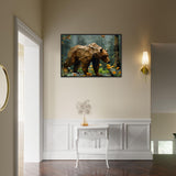 Origami Grizzly Bear - Premium Framed Poster - #wall_art_masterpiece#