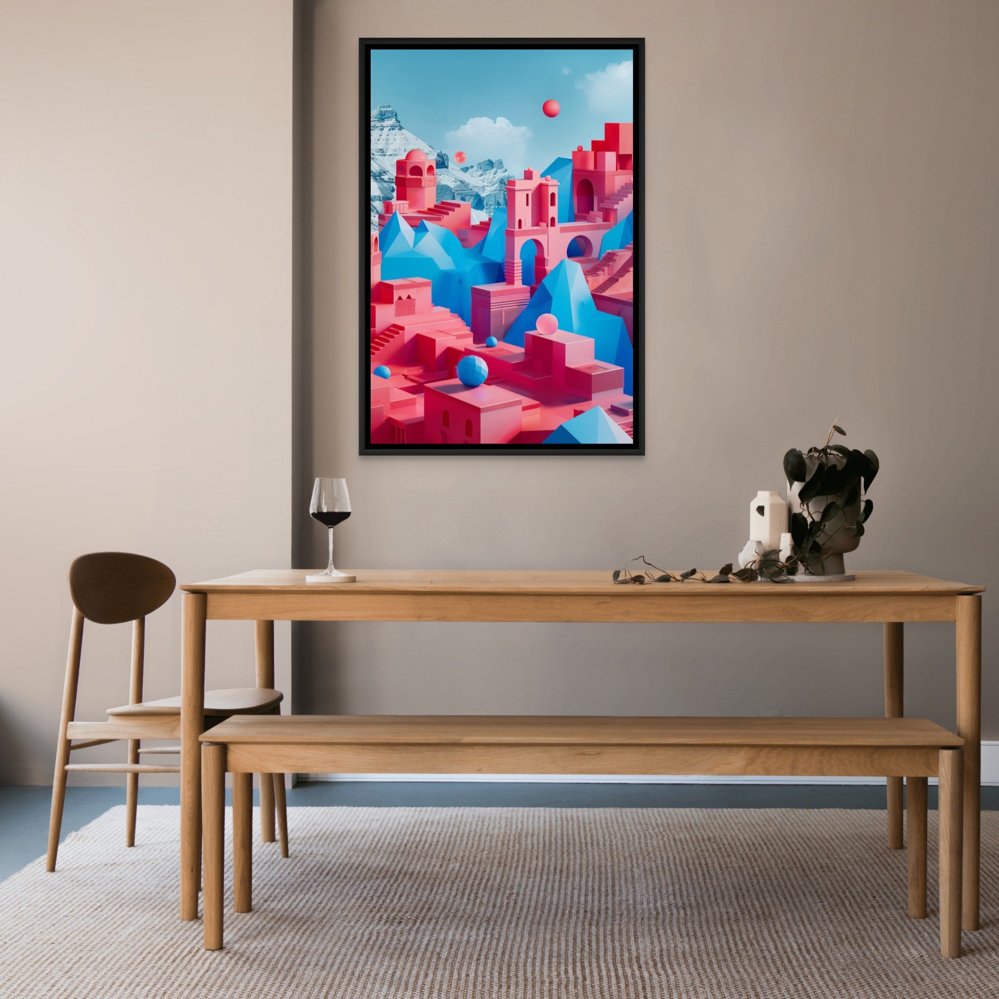 Surreal Architecture 06 - Framed Canvas - #wall_art_masterpiece#