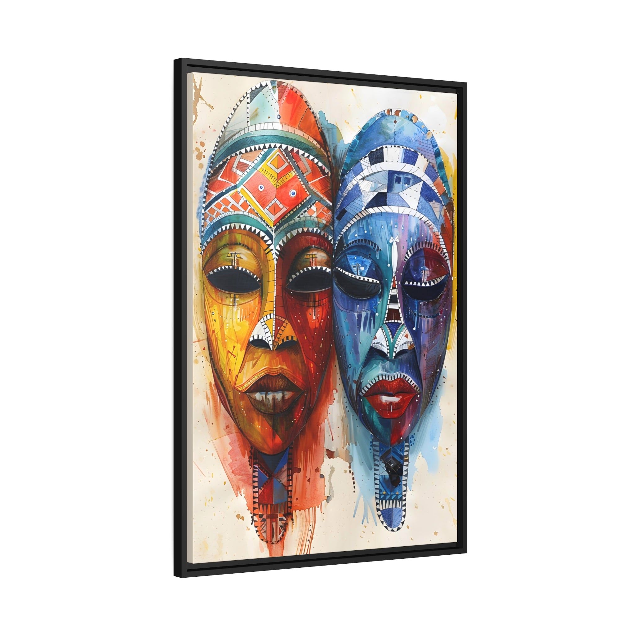 African Essence - Framed Canvas - #wall_art_masterpiece#