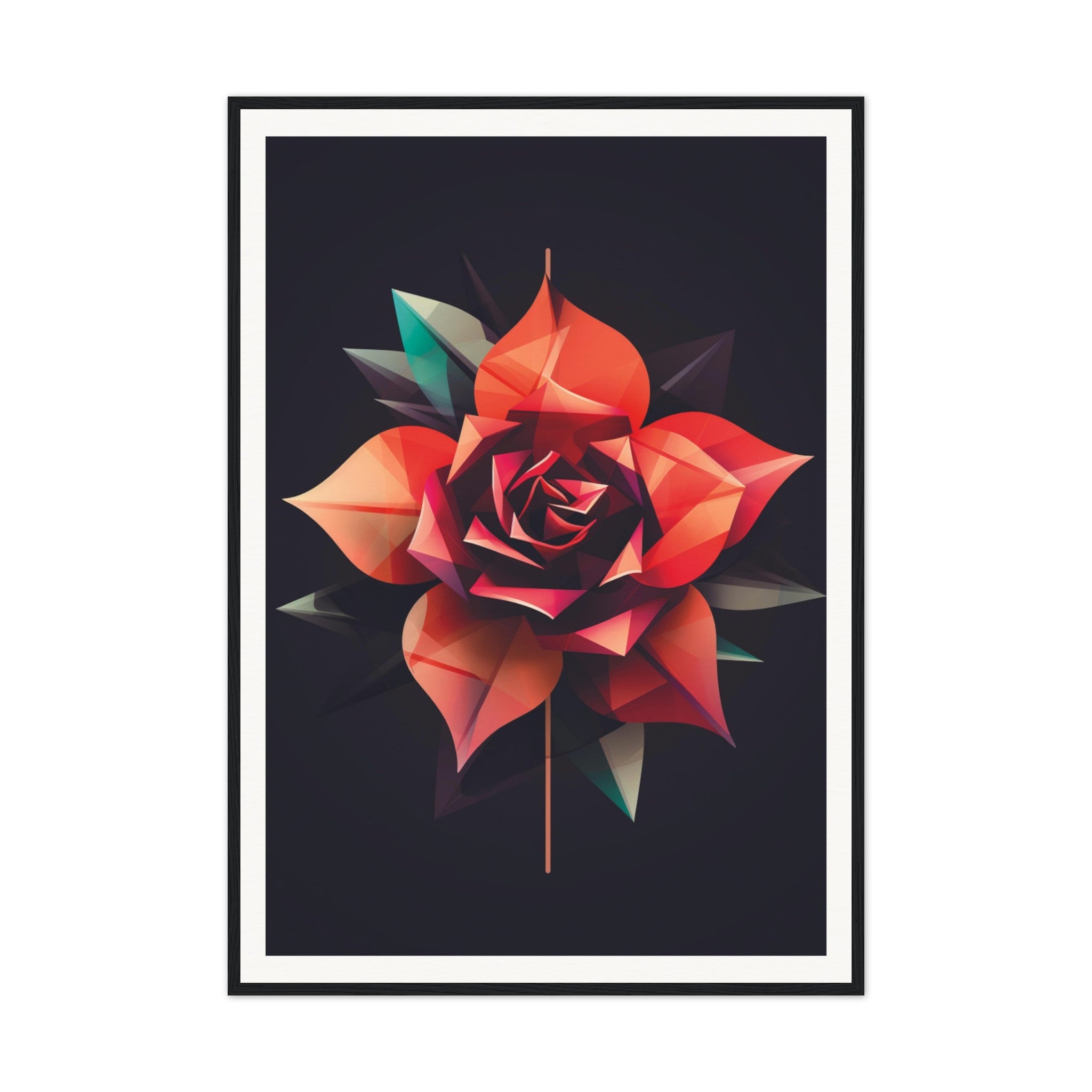 Abstract Rose 1 - Premium Framed Poster - #wall_art_masterpiece#