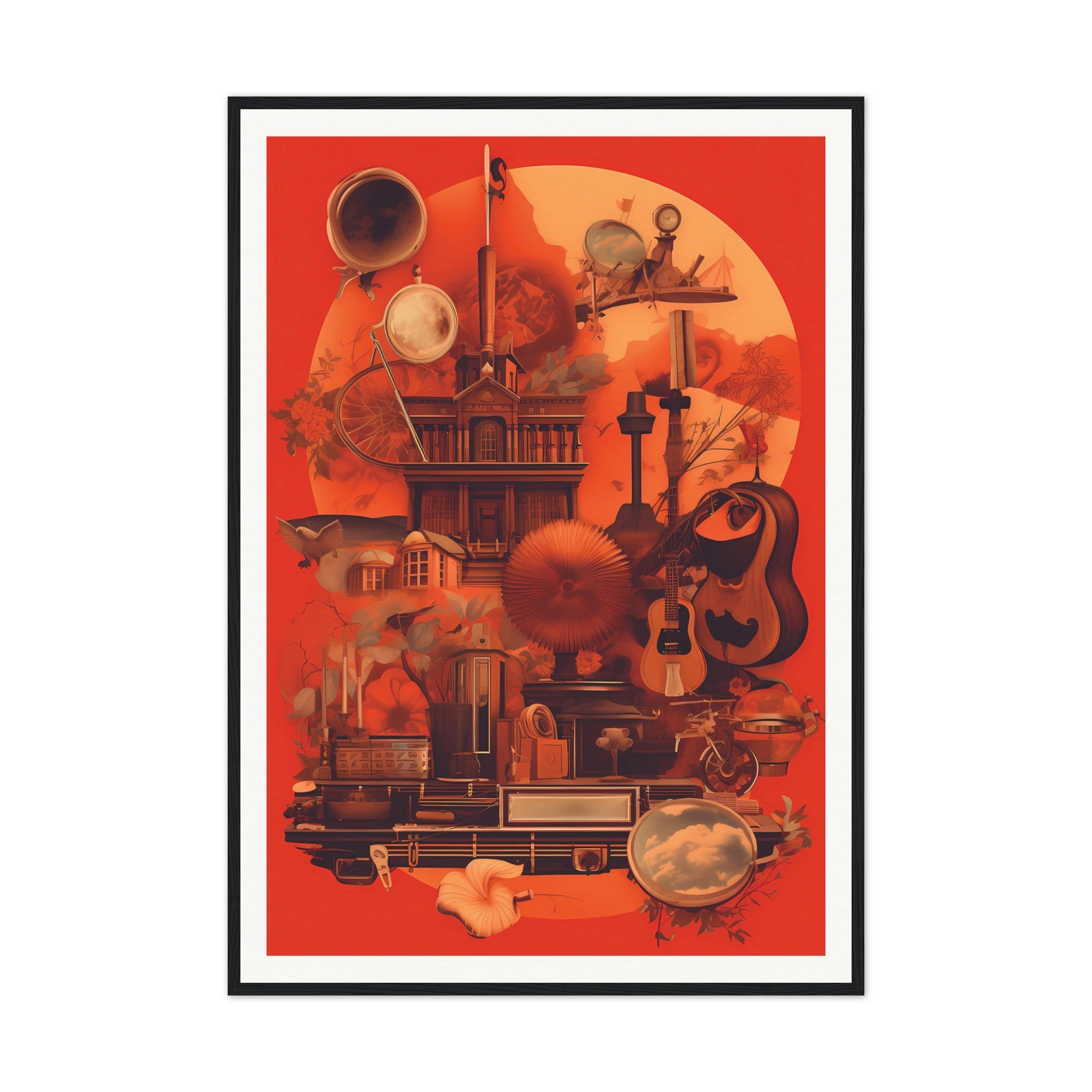 Retro Abstract 2 - Premium Framed Poster - #wall_art_masterpiece#