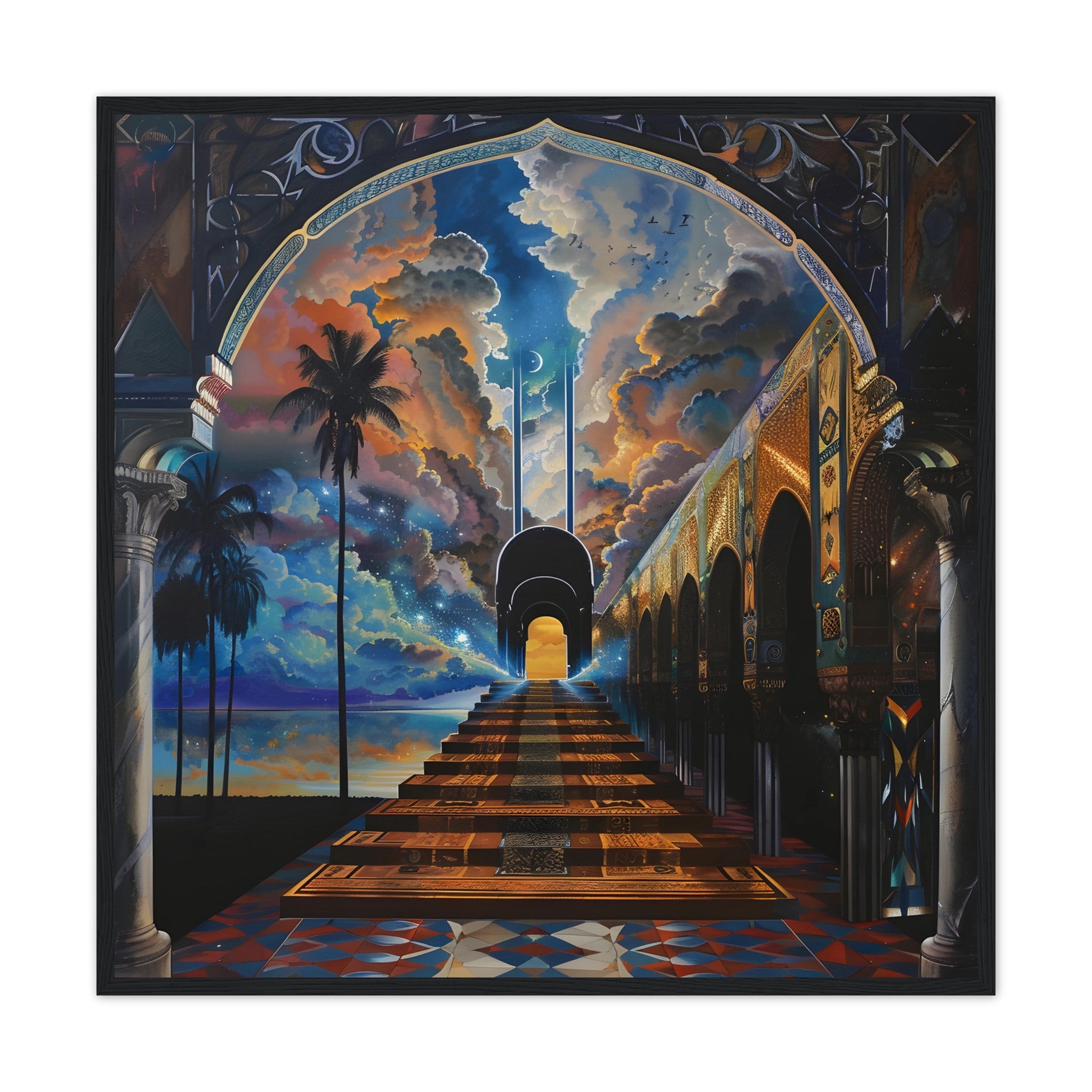 Surreal Art: Pathway to The Stars - Premium Framed Poster - #wall_art_masterpiece#