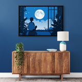 A Dreamy Night - Framed Canvas - #wall_art_masterpiece#