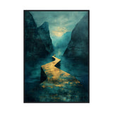 Surreal Art: I Walk A Lonely Road - Wanderlust Series 03 - Premium Framed Poster - #wall_art_masterpiece#