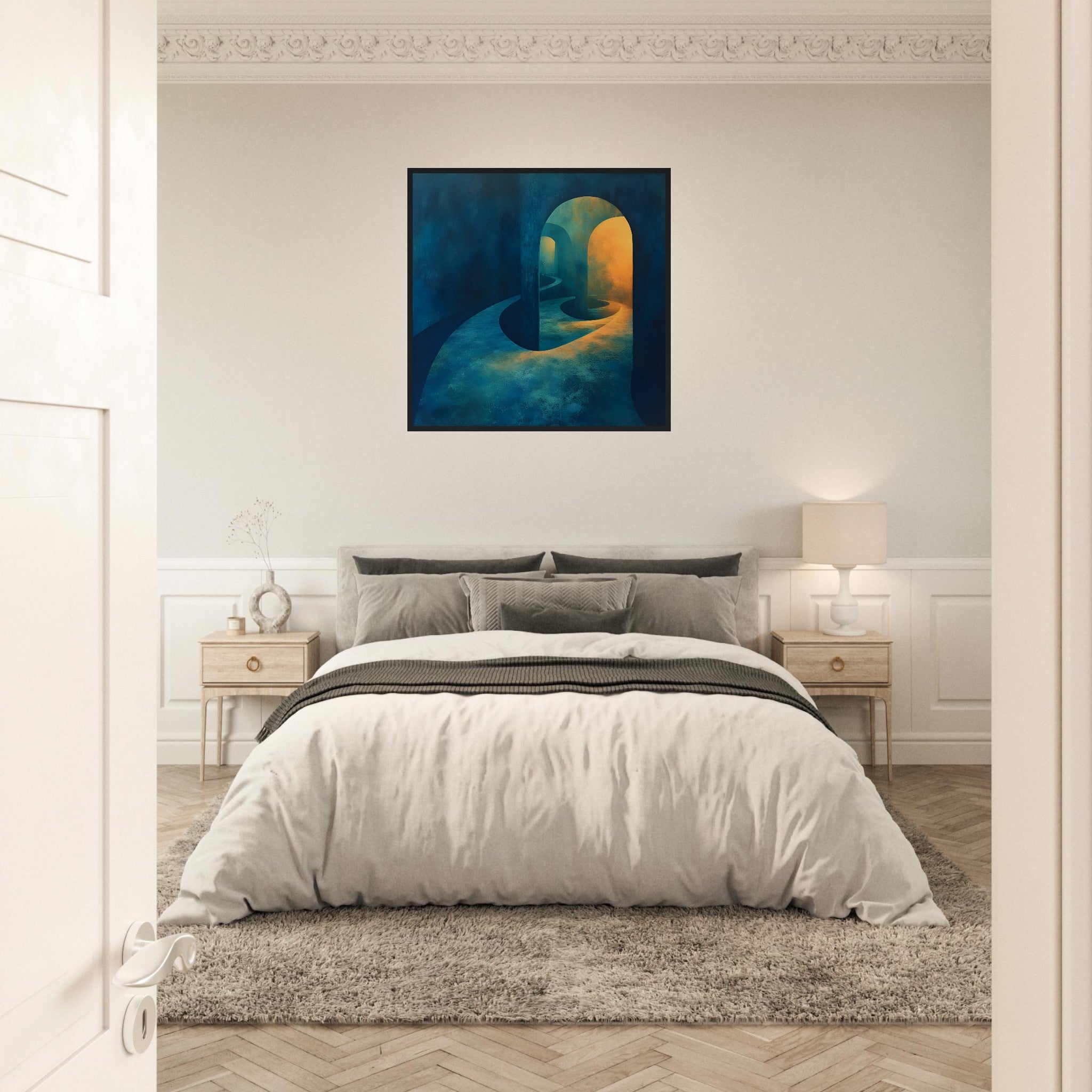 Surreal Art: The Golden Maze - Wanderlust Series 05 - Premium Framed Poster - #wall_art_masterpiece#