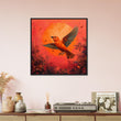 Flying Through A Crimson Sky - Premium Framed Poster - #wall_art_masterpiece#