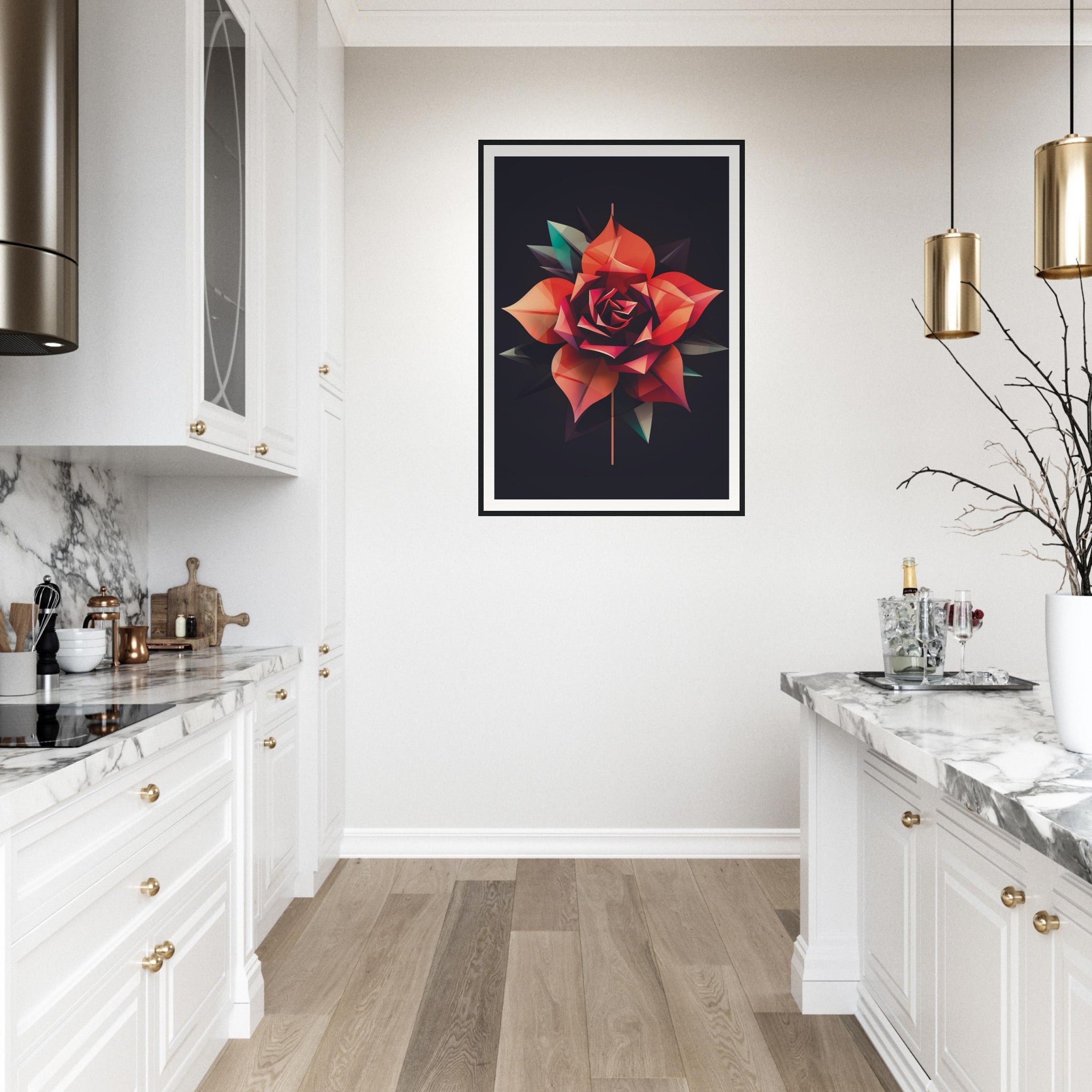 Abstract Rose 1 - Premium Framed Poster - #wall_art_masterpiece#