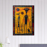 African Tribal Art: The Confused Ones - Premium Framed Poster - #wall_art_masterpiece#