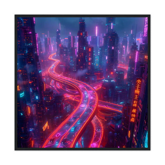 A City Of Light - Premium Framed Poster - #wall_art_masterpiece#