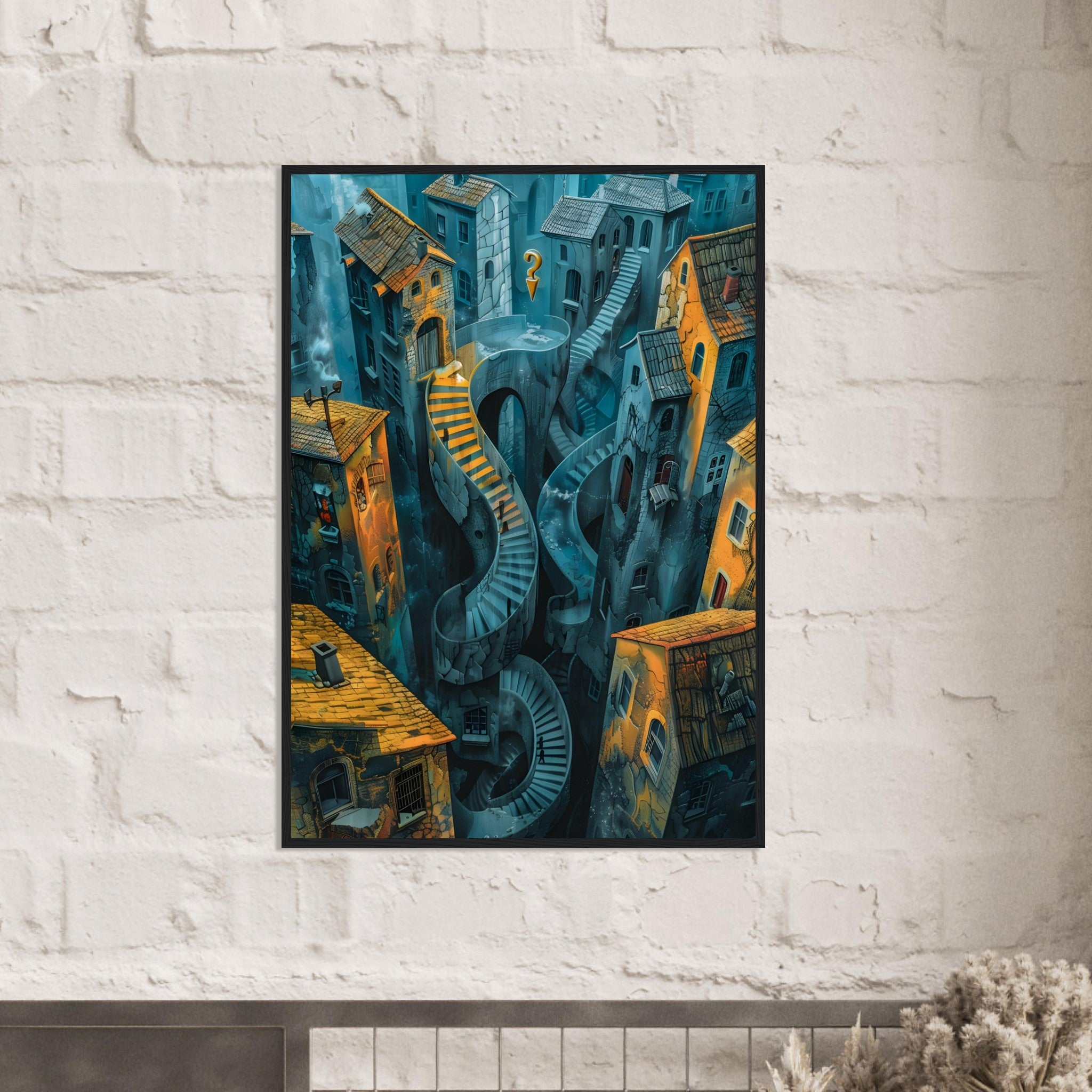 Surreal Art: Mystery at Hand - Premium Framed Poster - #wall_art_masterpiece#