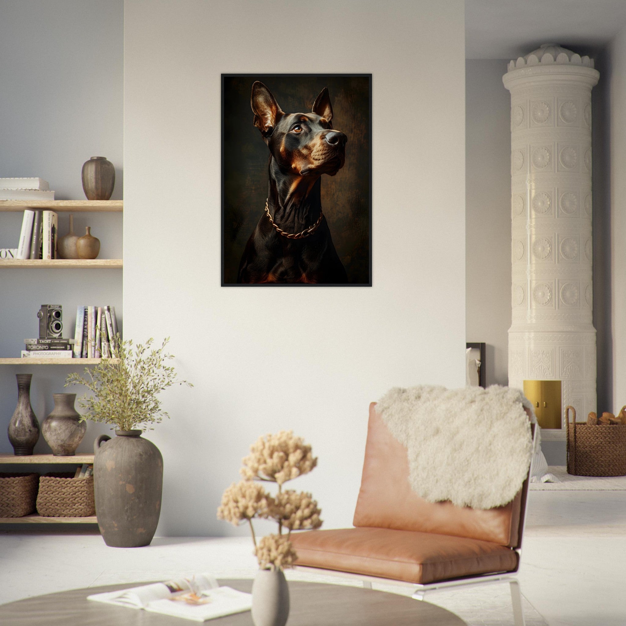 Renaissance - Inspired Doberman Portrait - Premium Framed Poster - #wall_art_masterpiece#