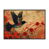 Japan Inspired - A Songbird - Premium Framed Poster - #wall_art_masterpiece#