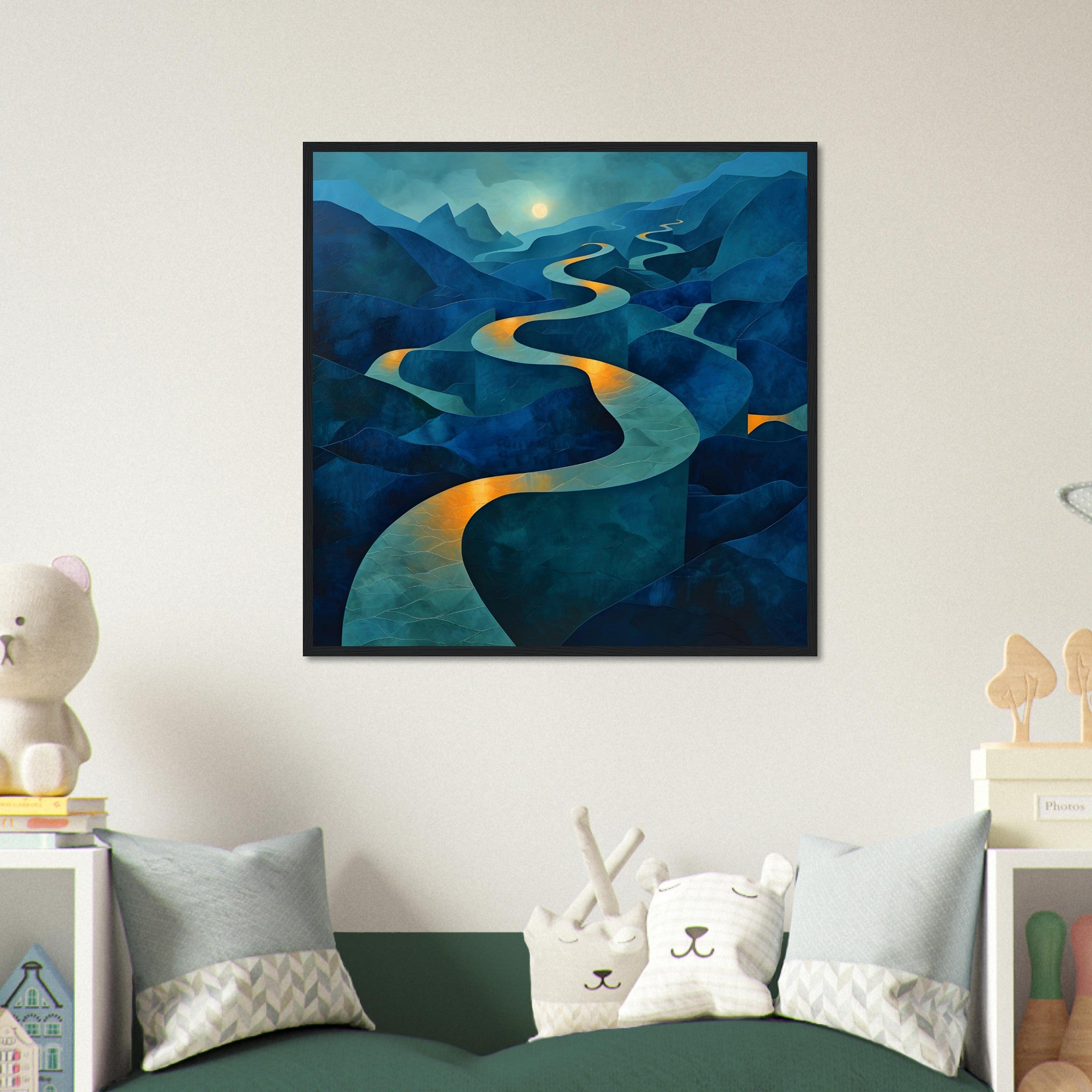 Surreal Art: A Rocky Road - Wanderlust Series 04 - Premium Framed Poster - #wall_art_masterpiece#